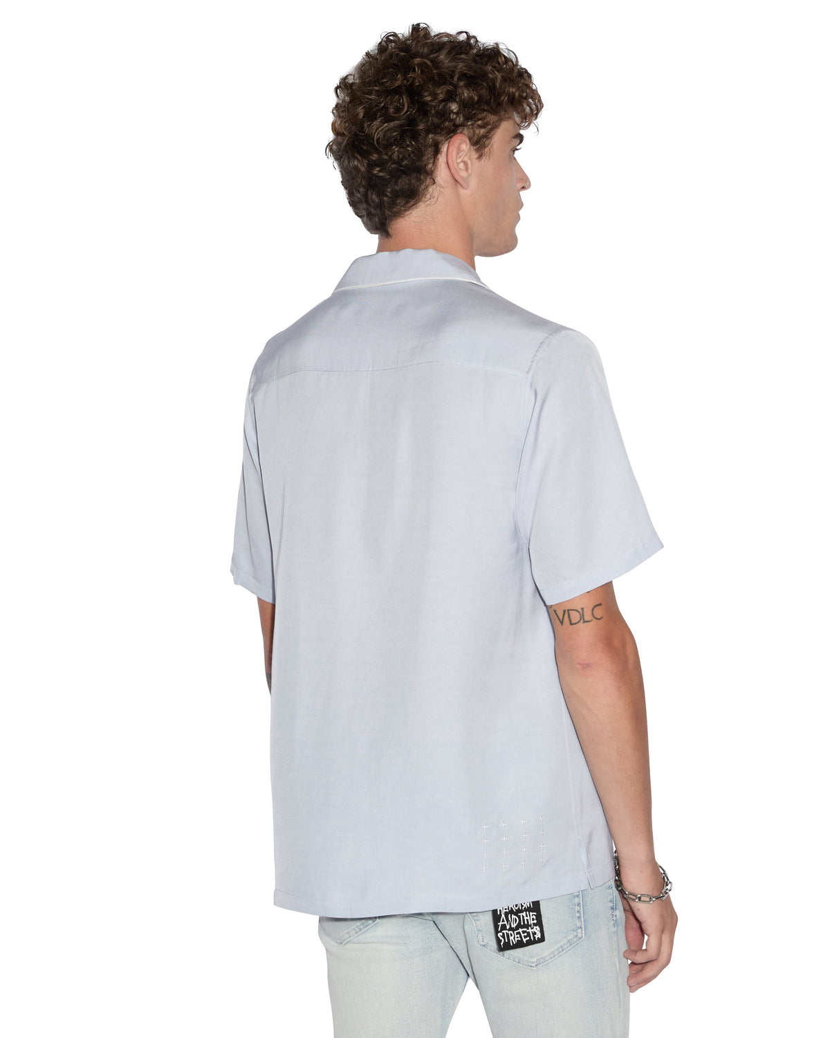 Mens Downtown Resort Ss Shirt Shallows Regular Shirts - Blue