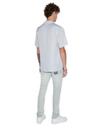 Mens Downtown Resort Ss Shirt Shallows Regular Shirts - Blue