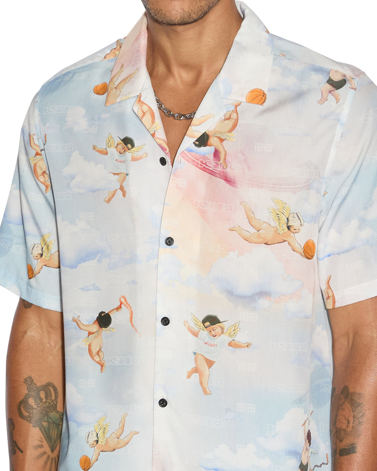 Mens Dreamers Resort Ss Shirt Multi Regular Shirts - Multi Colour