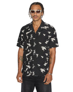 Mens Flight Resort Ss Shirt Black Regular Shirts - Black