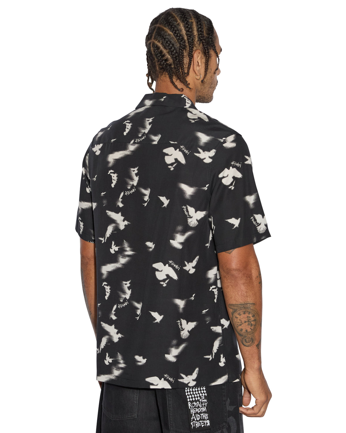 Mens Flight Resort Ss Shirt Black Regular Shirts - Black