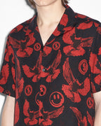 Mens Flight Resort Ss Shirt Multi Regular Shirts - Multi Colour
