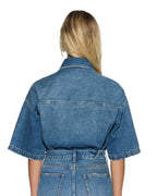 Womens Garage Ss Shirt Aged Relaxed Shirts - Denim