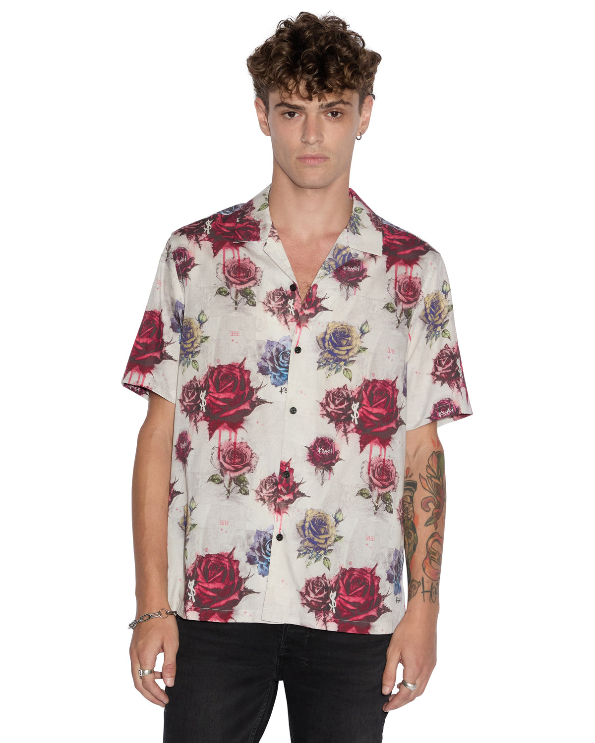Mens Graff Rose Resort Ss Shirt Multi Regular Shirts - Multi Colour