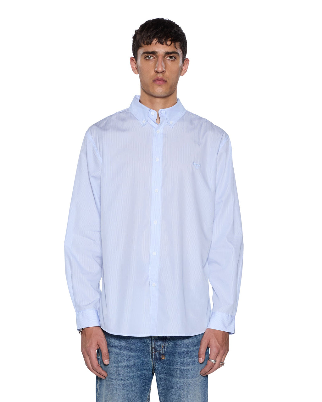 Mens Kade Ls Shirt Pin Blue Shirts - Multi Colour