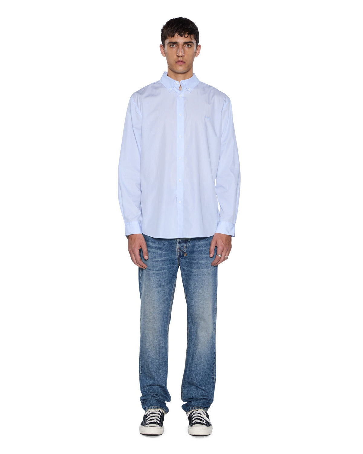 Mens Kade Ls Shirt Pin Blue Shirts - Multi Colour