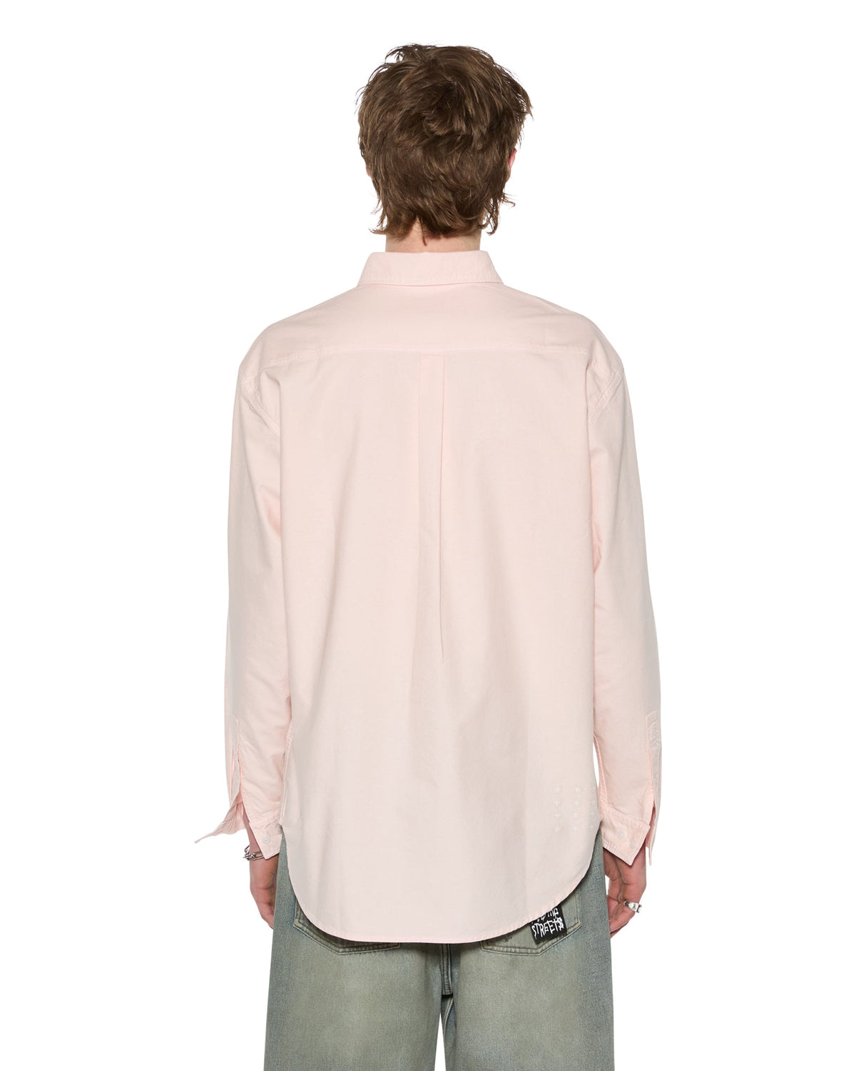 Mens Ksignature Button Down Ls Shirt Floss Regular Shirts - Pink
