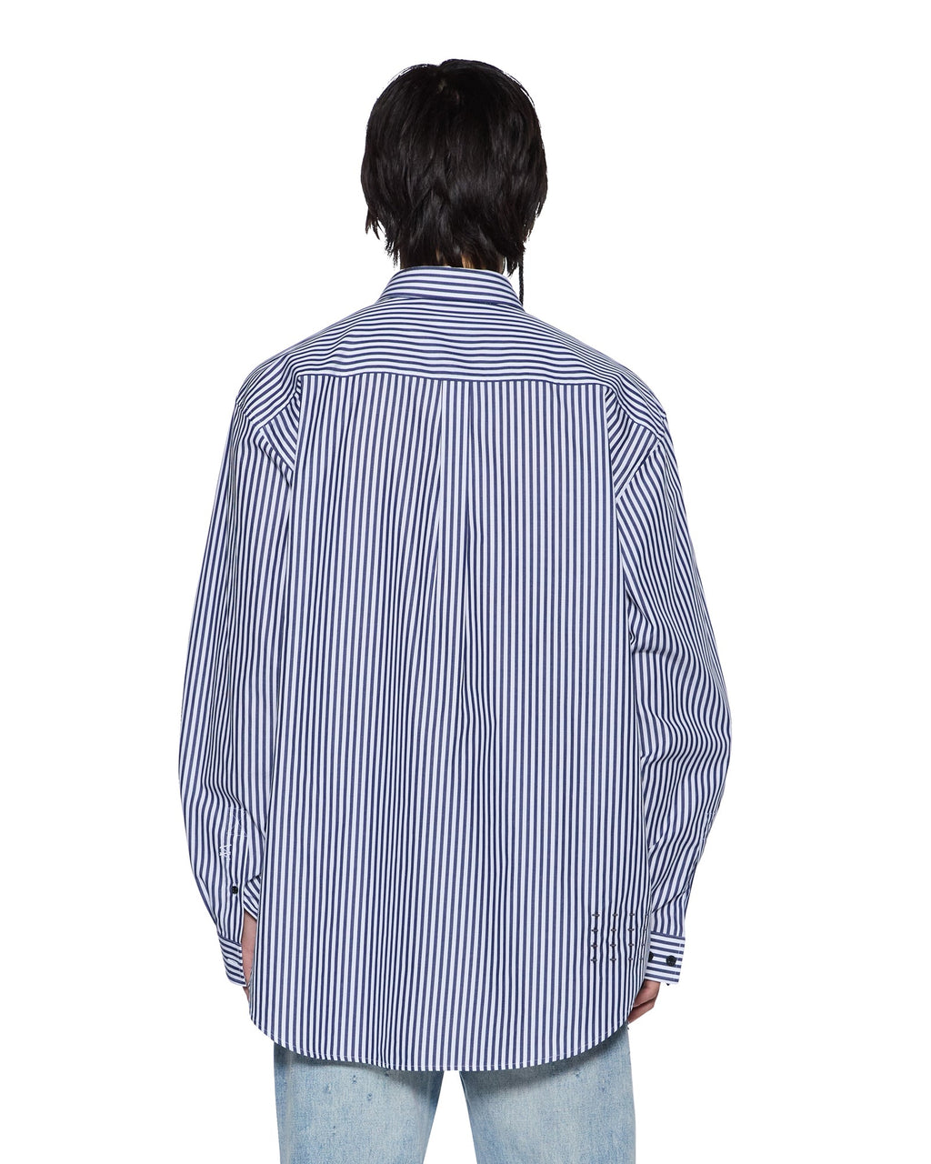 Mens Ksignature Ls Shirt White Stripe Regular Shirts - Multi Colour