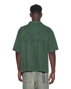 Mens Kursed Diner Ss Shirt Hash Regular Shirts - Green