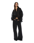 Womens Ksuper Flip Noir Baggy Denim Jeans - Black