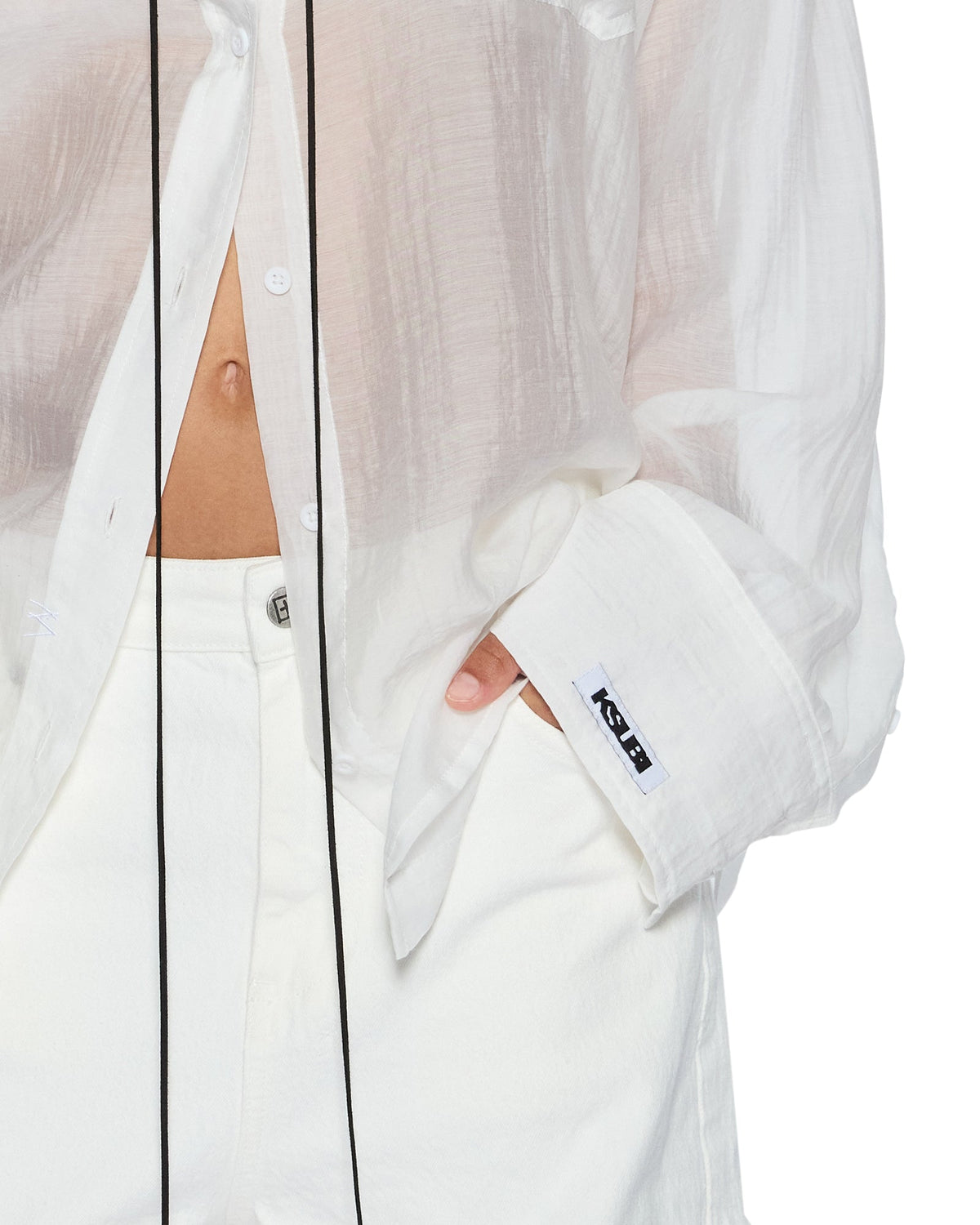 Womens Labels Astra Ls Shirt White Oversized Shirts - White
