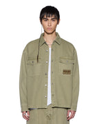 Mens Lanley Ls Shirt Militant Boxy Shirts - Khaki