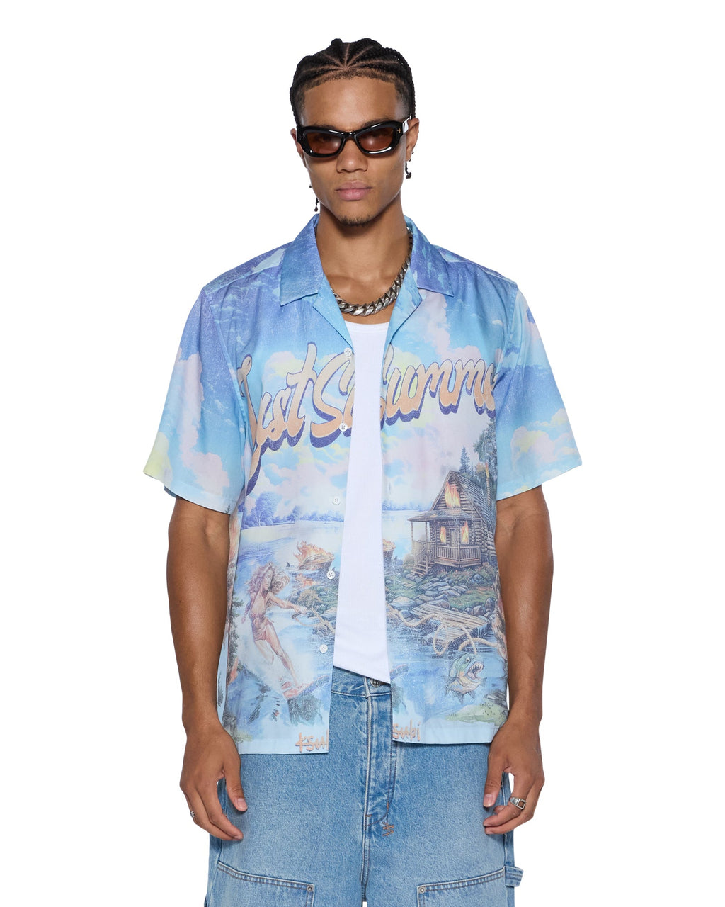Mens Last Summer Ss Resort Shirt Multi Regular Shirts - Multi Colour