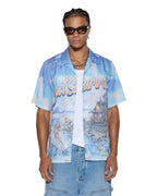 Mens Last Summer Ss Resort Shirt Multi Regular Shirts - Multi Colour