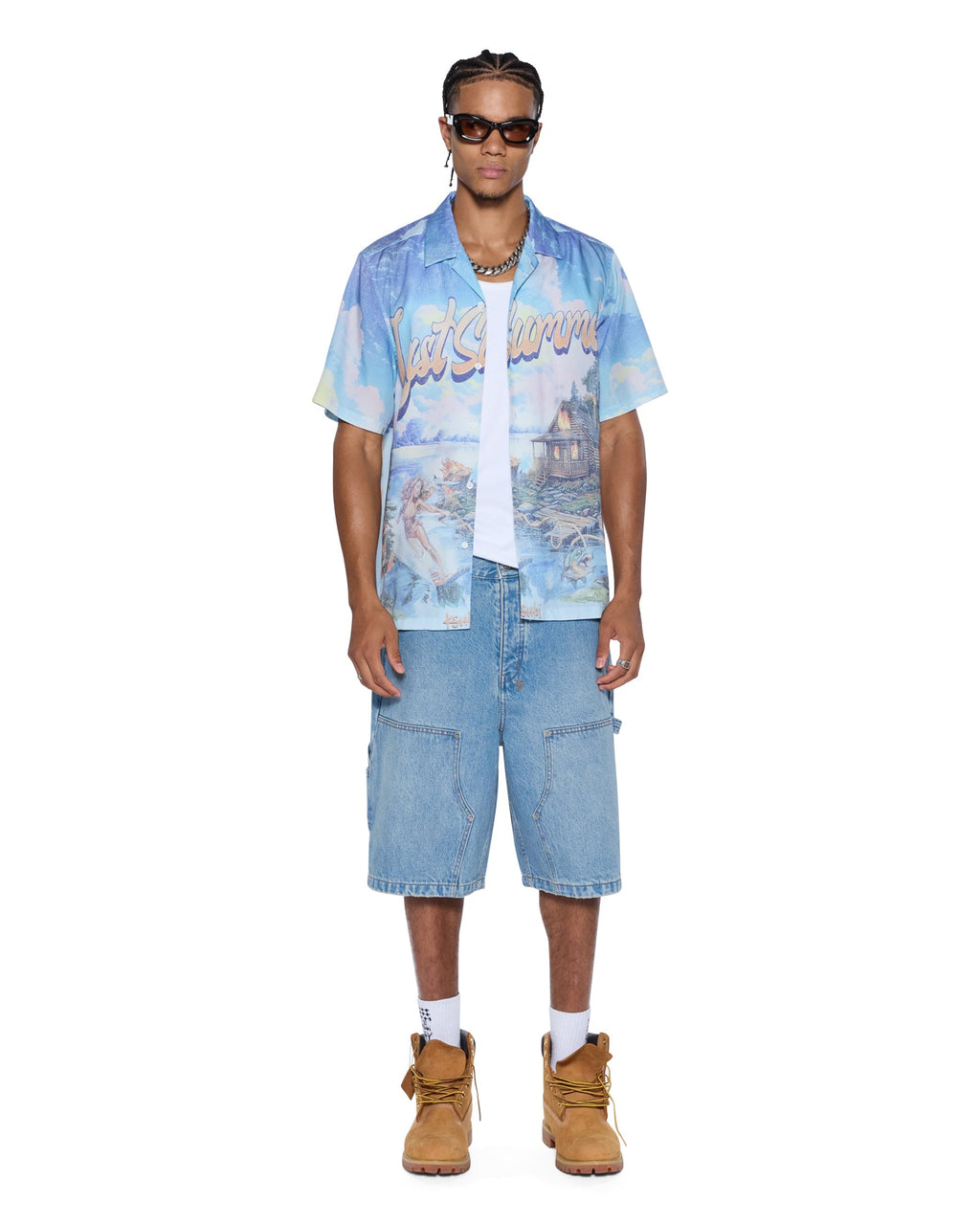 Mens Last Summer Ss Resort Shirt Multi Regular Shirts - Multi Colour
