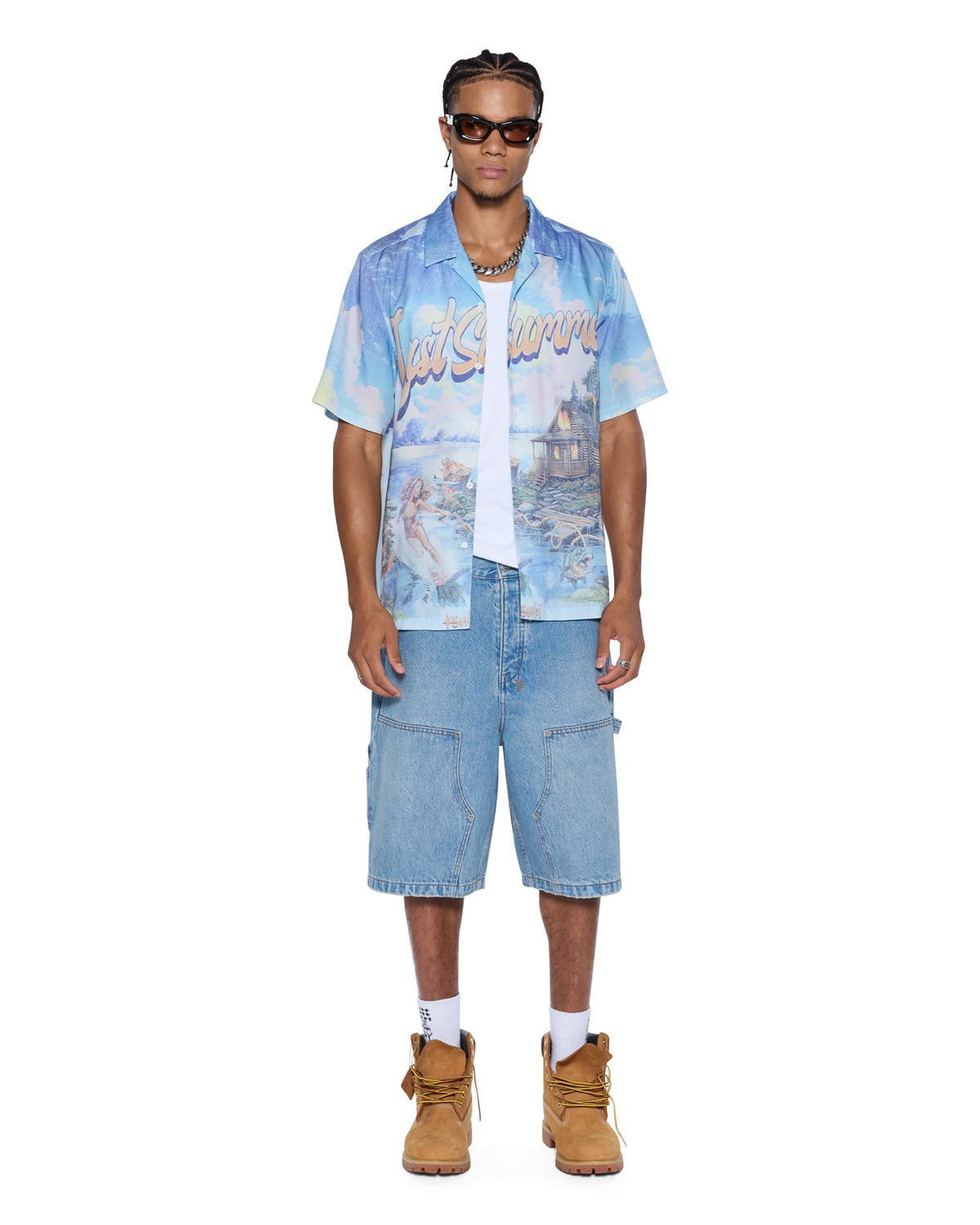 Mens Last Summer Ss Resort Shirt Multi Regular Shirts - Multi Colour