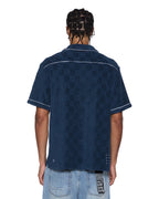 Mens Lounge Ss Resort Shirt Navy Regular Shirts - Navy