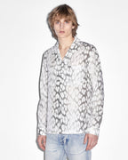 Mens Leo Portal Resort Ls Shirt Grey Regular Shirts - Grey