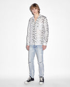 Mens Leo Portal Resort Ls Shirt Grey Regular Shirts - Grey