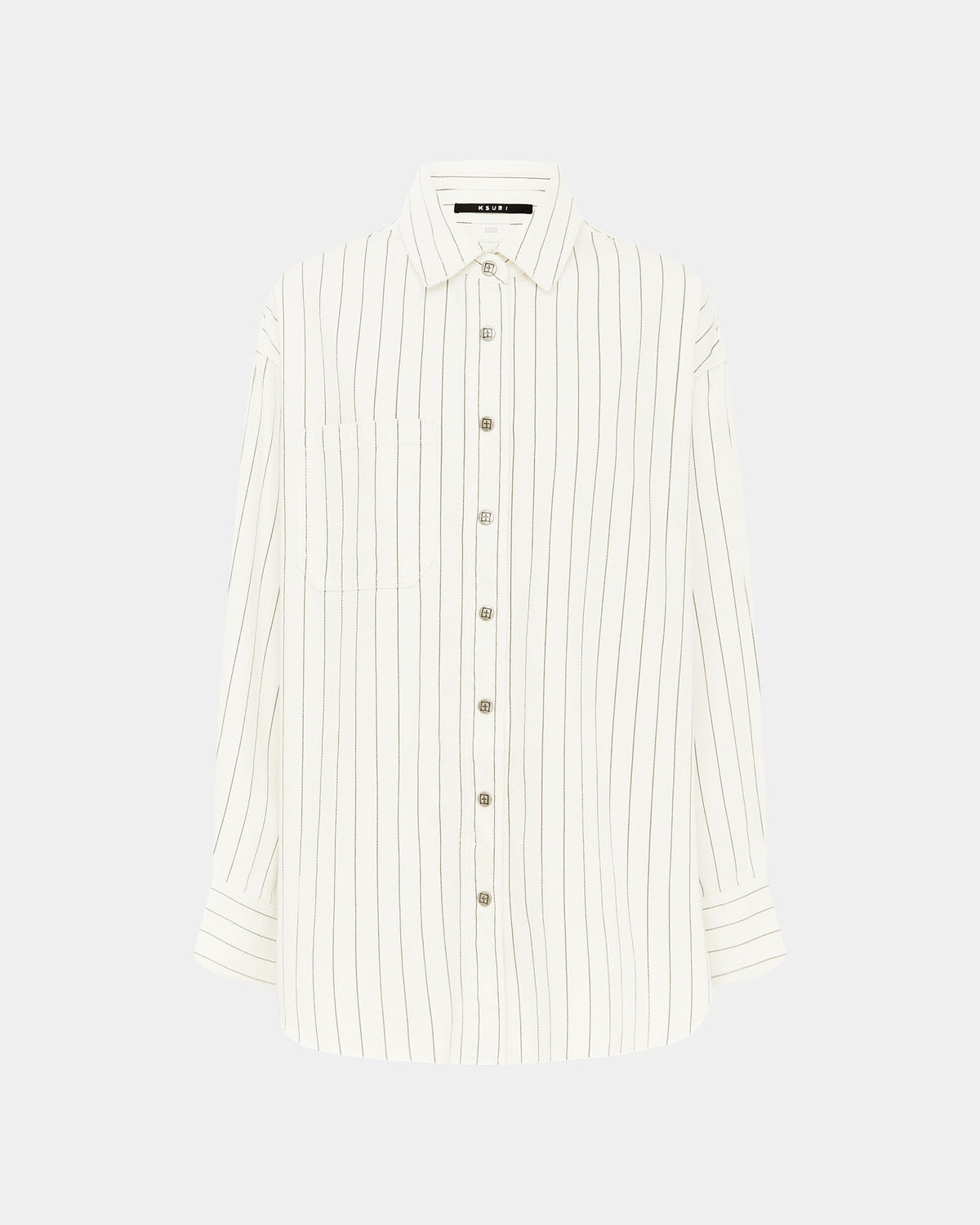 Womens Oversized Ls Shirt Prophetik Slice Oversized Shirts - White