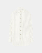 Womens Oversized Ls Shirt Prophetik Slice Oversized Shirts - White