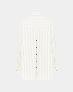 Womens Oversized Ls Shirt Prophetik Slice Oversized Shirts - White