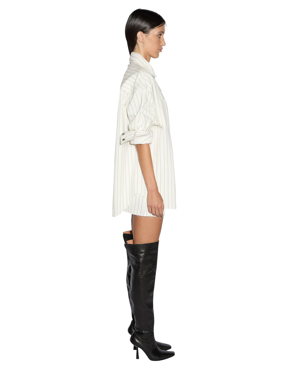 Womens Oversized Ls Shirt Prophetik Slice Oversized Shirts - White
