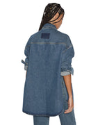 Womens Oversized Ls Shirt Subway Oversized Shirts - Denim