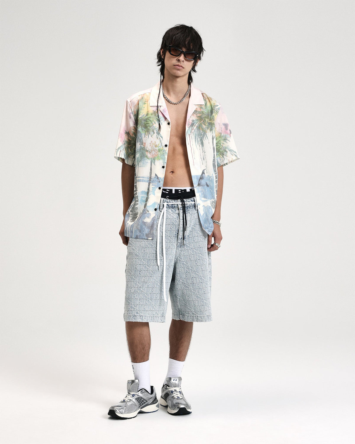 Mens Poolside Ss Resort Shirt Multi Regular Shirts - Multi Colour