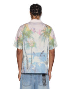 Mens Poolside Ss Resort Shirt Multi Regular Shirts - Multi Colour