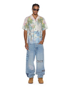 Mens Poolside Ss Resort Shirt Multi Regular Shirts - Multi Colour