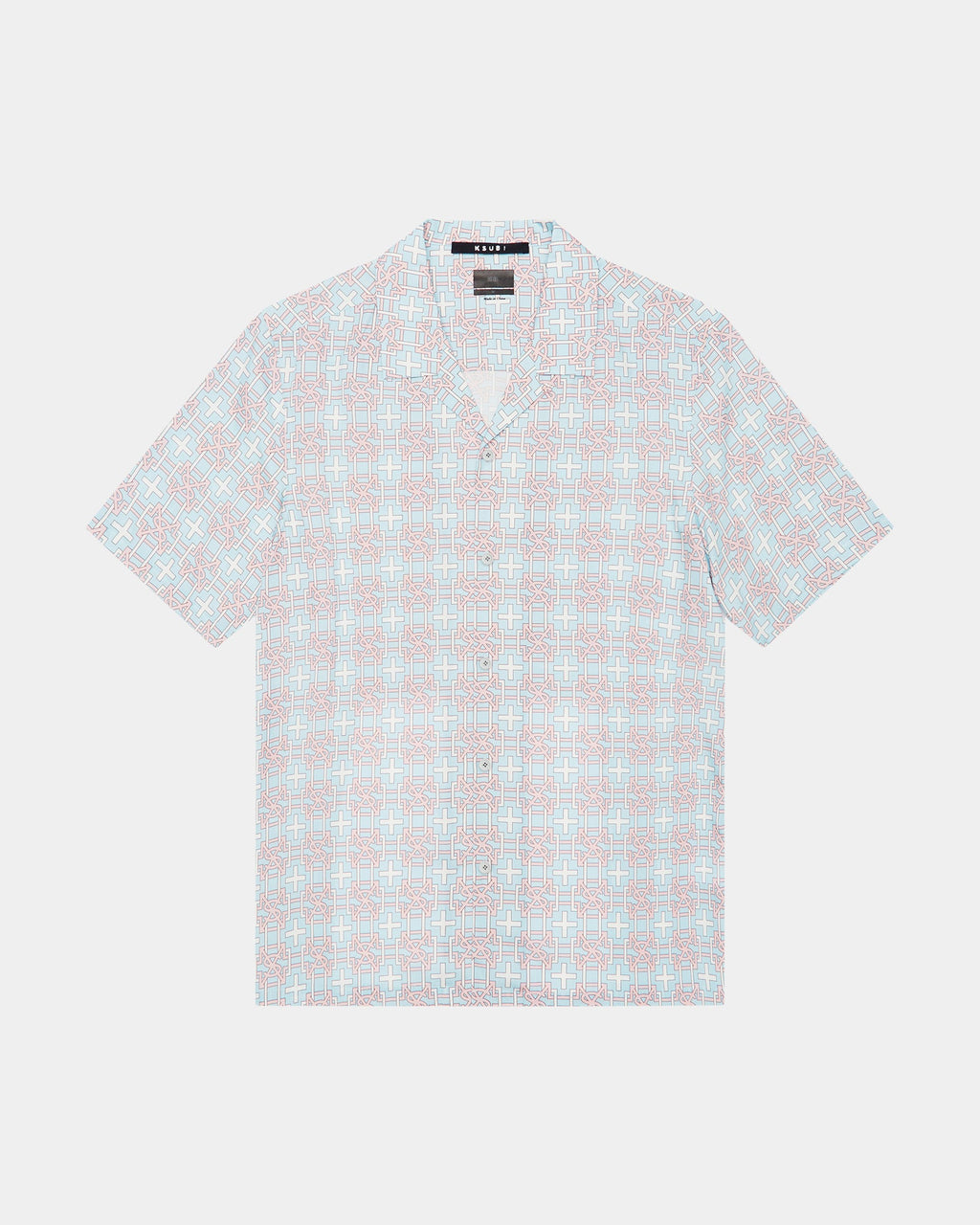 Mens Plus Resort Ss Shirt Paradise Regular Shirts - Multi Colour
