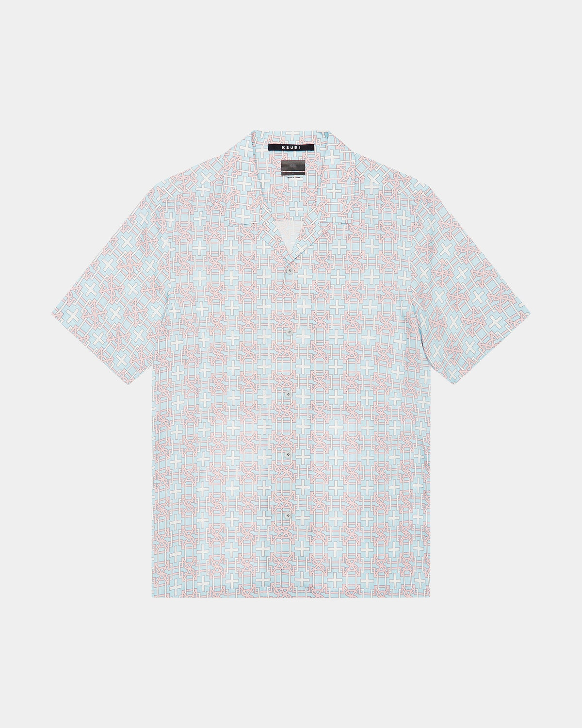Mens Plus Resort Ss Shirt Paradise Regular Shirts - Multi Colour