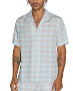 Mens Plus Resort Ss Shirt Paradise Regular Shirts - Multi Colour