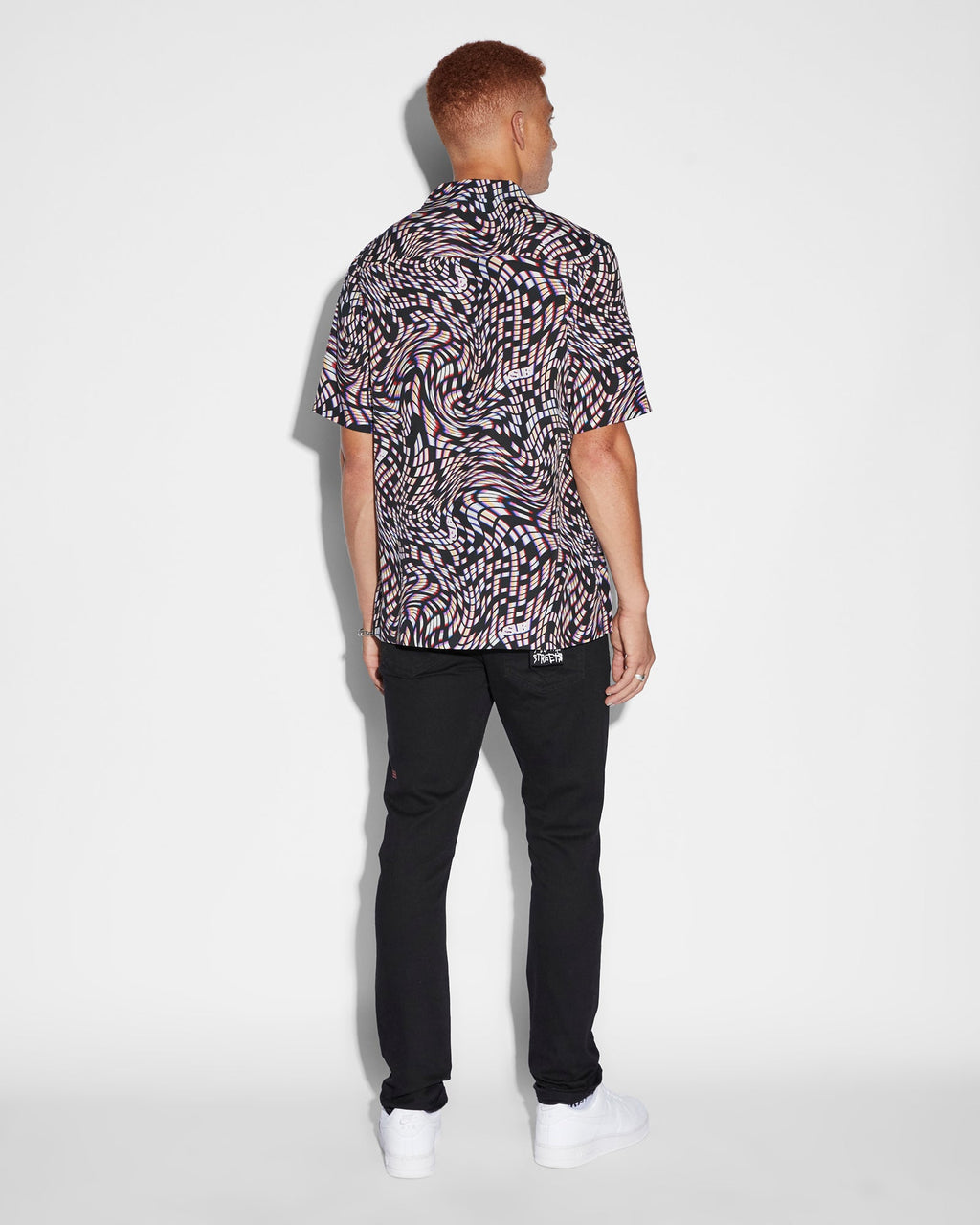 Mens Rainbow Road Resort Ss Shirt Multi Regular Shirts - Multi Colour