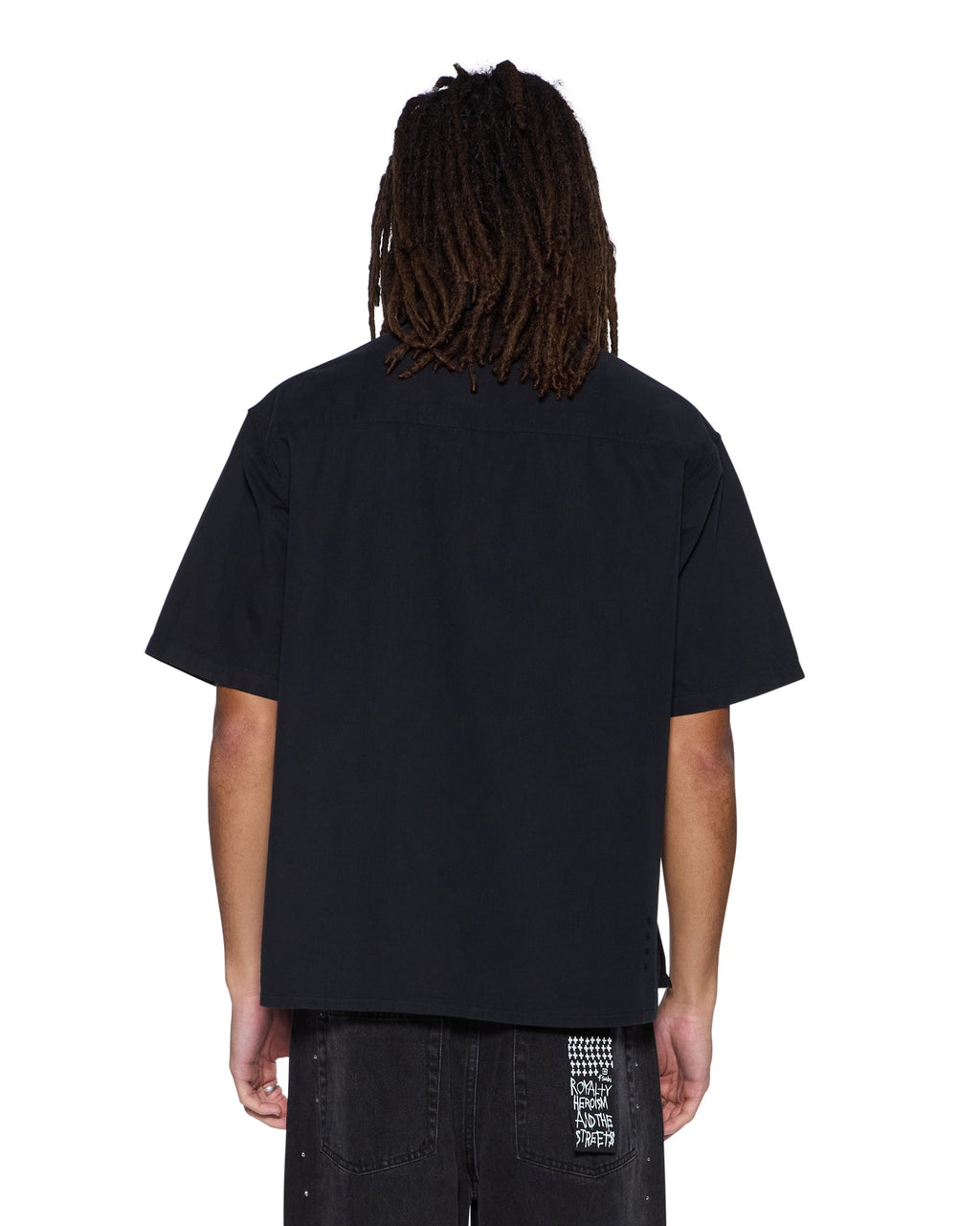 Mens Serpent Diner Ss Shirt Black Regular Shirts - Black