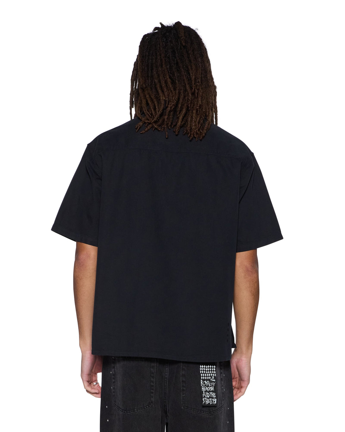 Mens Serpent Diner Ss Shirt Black Regular Shirts - Black
