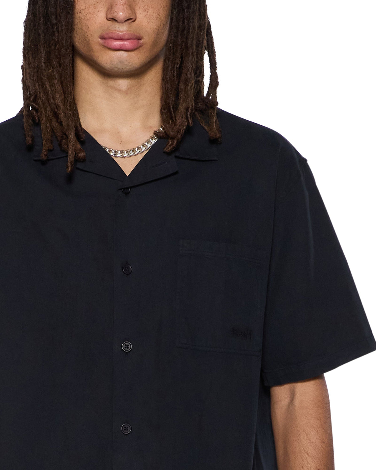 Mens Serpent Diner Ss Shirt Black Regular Shirts - Black