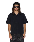 Mens Serpent Diner Ss Shirt Black Regular Shirts - Black