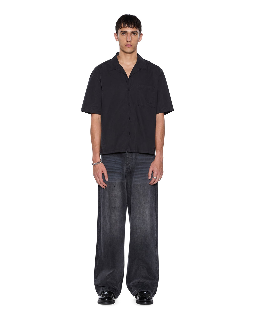 Mens 1999 Diner Ss Shirt Carbon Regular Shirts - Black