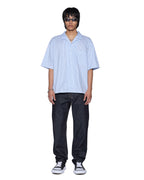 Mens State Diner Ss Shirt Ocean Stripe Regular Shirts - Blue