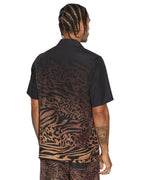 Mens Sinners Resort Ss Shirt Leopard Regular Shirts - Multi Colour
