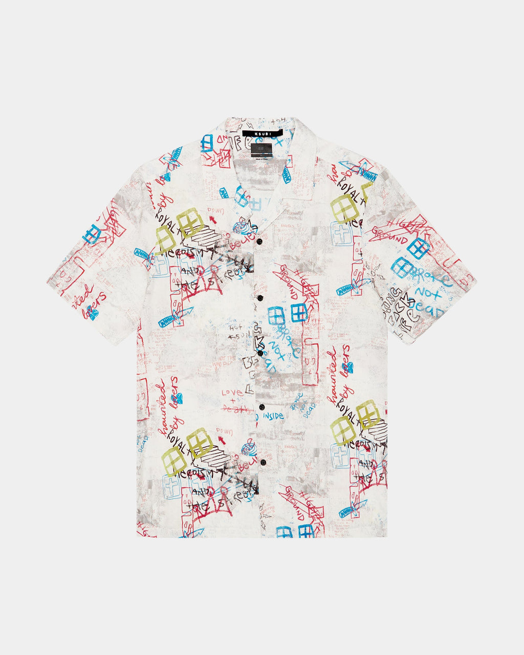 Mens Skrawler Resort Ss Shirt White Regular Shirts - White
