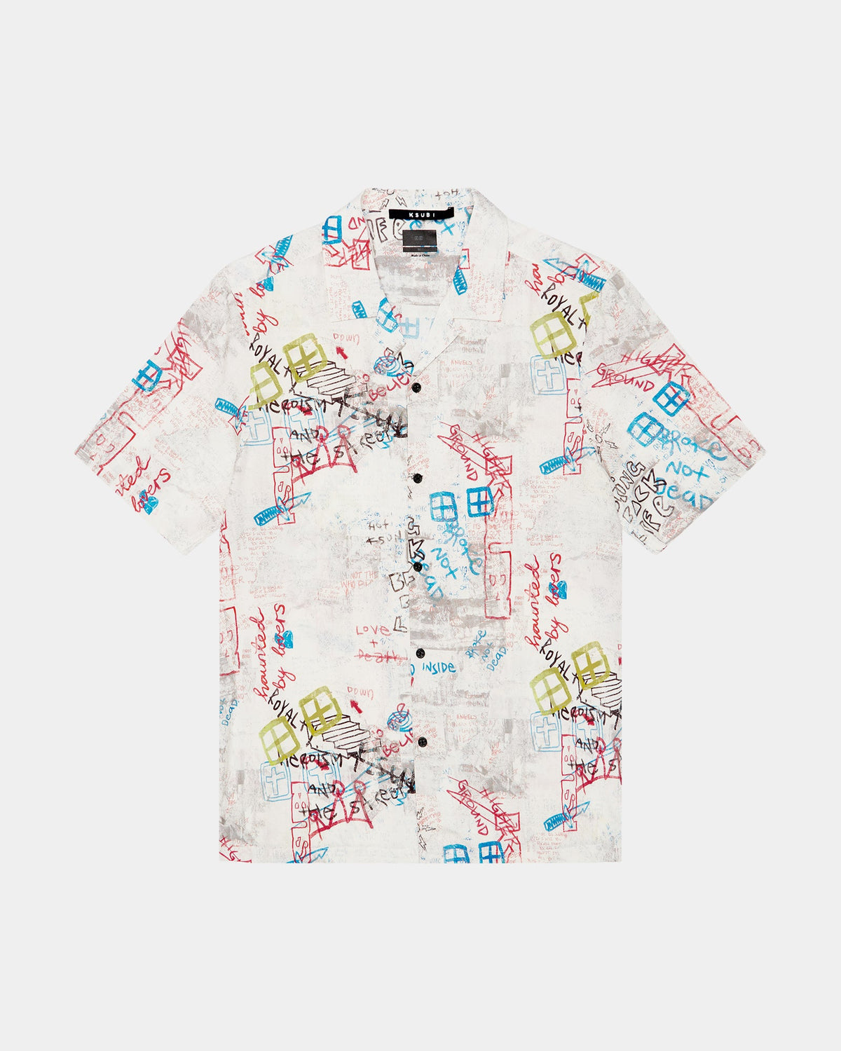 Mens Skrawler Resort Ss Shirt White Regular Shirts - White