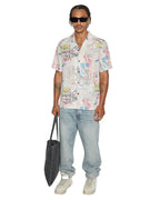 Mens Skrawler Resort Ss Shirt White Regular Shirts - White