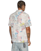 Mens Skrawler Resort Ss Shirt White Regular Shirts - White