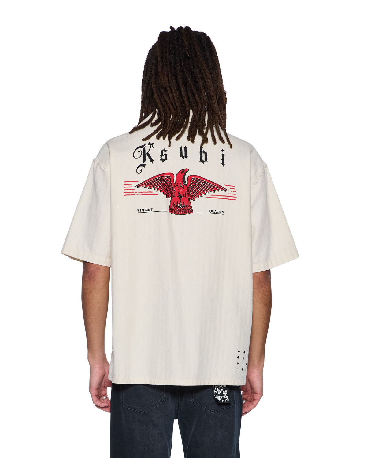 Mens Truckstop Diner Ss Shirt Natural Boxy Shirts - White