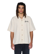 Mens Truckstop Diner Ss Shirt Natural Boxy Shirts - White