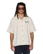 Mens Truckstop Diner Ss Shirt Natural Boxy Shirts - White
