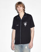 Mens Zine Resort Ss Shirt Black Regular Shirts - Black